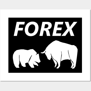 Forex Market, Bull vs Bear fore trader Posters and Art